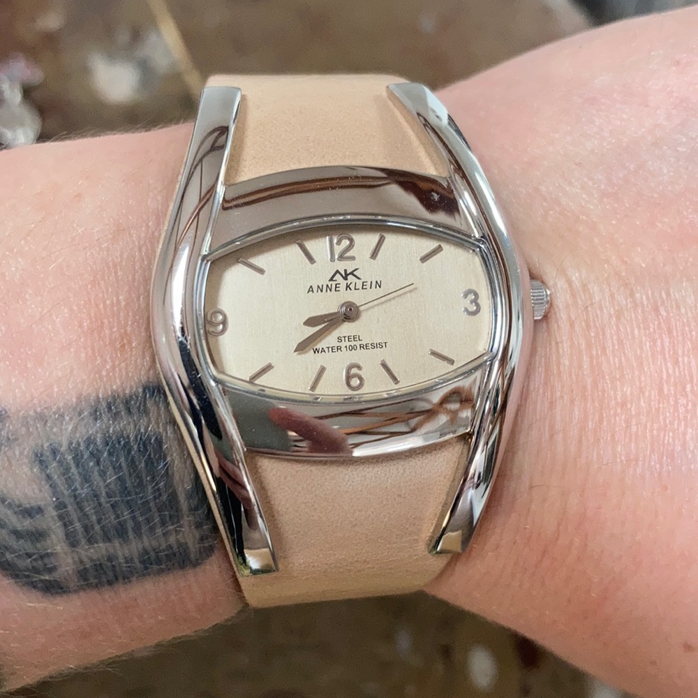 Anne Klein watch; beige